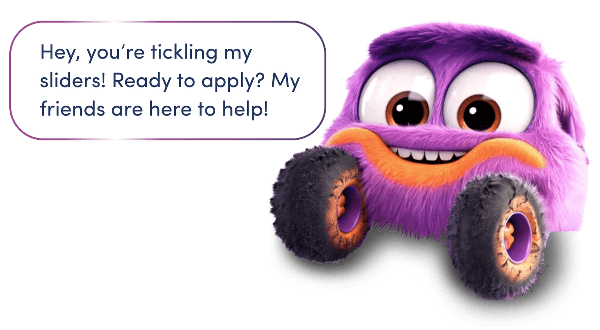 Purple monster character mobile